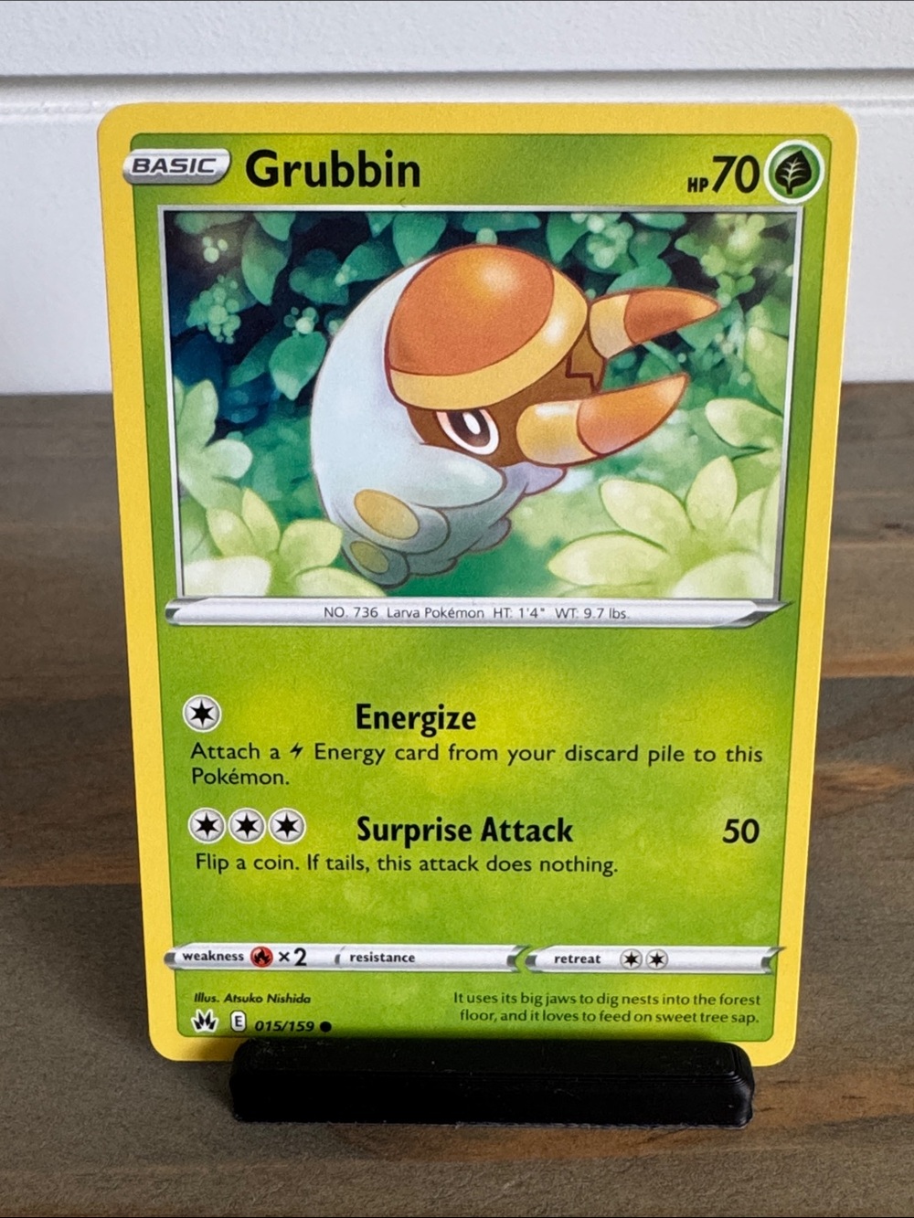 Pokémon | Crown Zenith #015/159: Grubbin (2023) - Collectible Trading Card